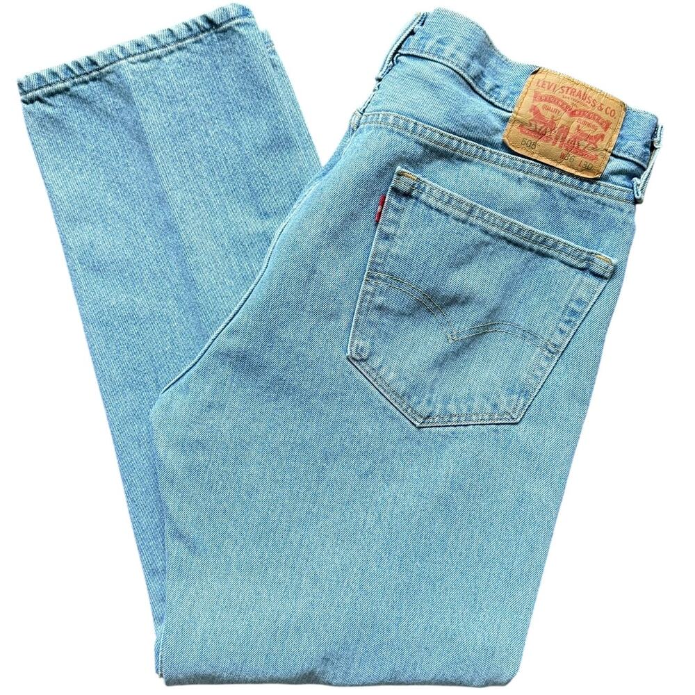 Levi’s 505 Jeans Light Wash Straight Leg Denim Men’s 36x30
